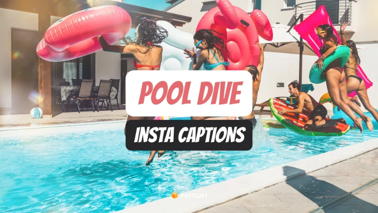 Best Pool Dive Captions for Instagram